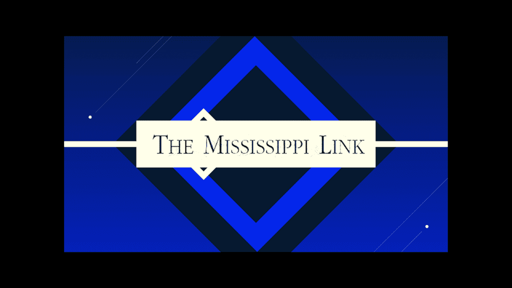 A blue and white background with the mississippi link logo.