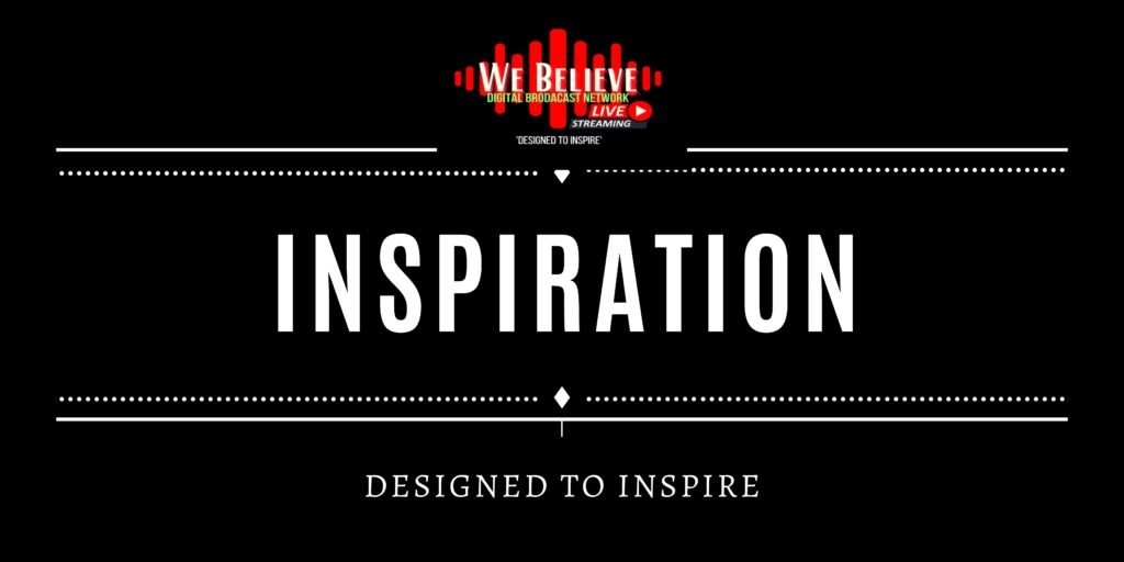 A black and white image of the word inspiration.